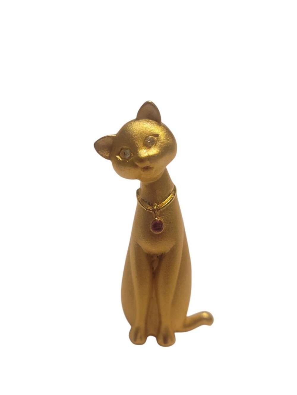 Vintage David Monn Siamese Cat Brooch